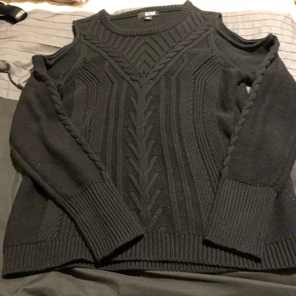 a.n.a Cold-Shoulder Cable Knit Sweater
